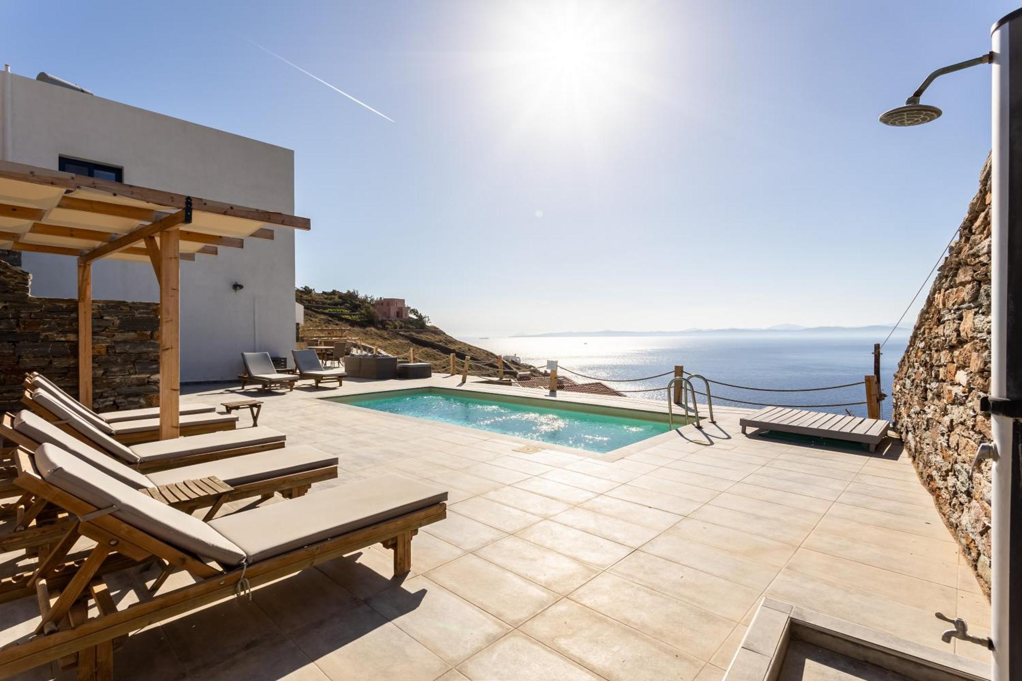 Villa Azure - Astonishing Views&Private Pool Korissia  Esterno foto