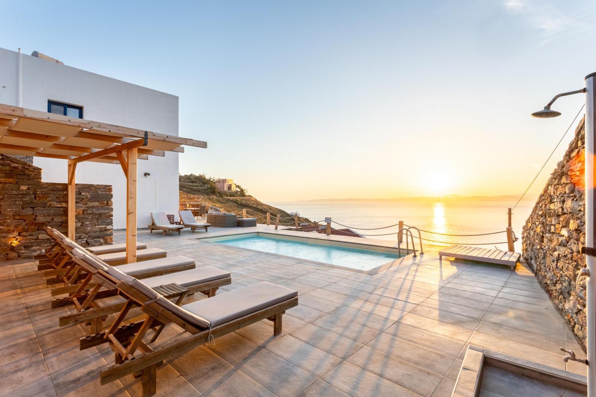 Villa Azure - Astonishing Views&Private Pool Korissia  Esterno foto